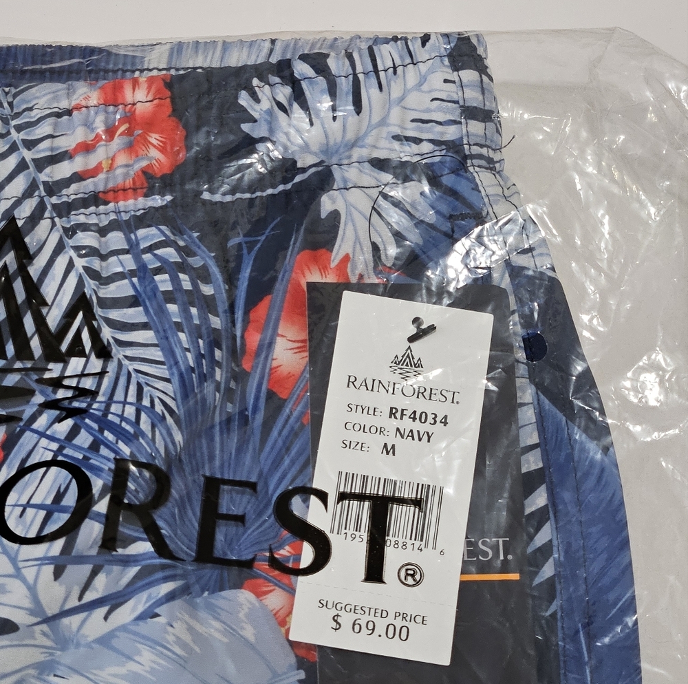 [NWT] Rainforest Men's Quick-Dry Swim Trunk Shorts - Picture 2 of 9